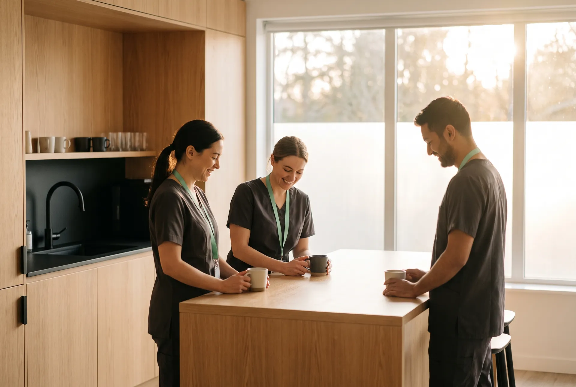 Team-Kaffeepause bei IT am Main — Kultur statt Kulisse
